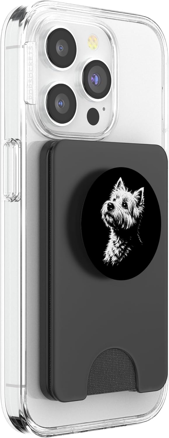 West Highland White Terrier Portrait Westie PopSockets PopWallet for MagSafe