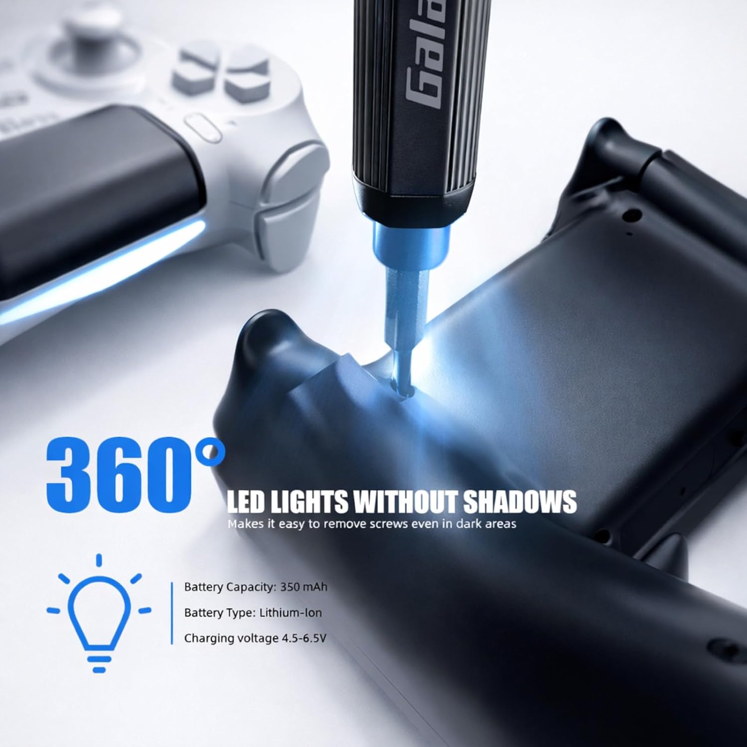 Electric Precision Screwdriver Set, 68 in 1 Cordless Mini Repair Tool Kit with Magnetic S2 Steel Bits, 200 RPM Motor, LED Light, USB-C Rechargeable for Phone, Laptop, Electronics