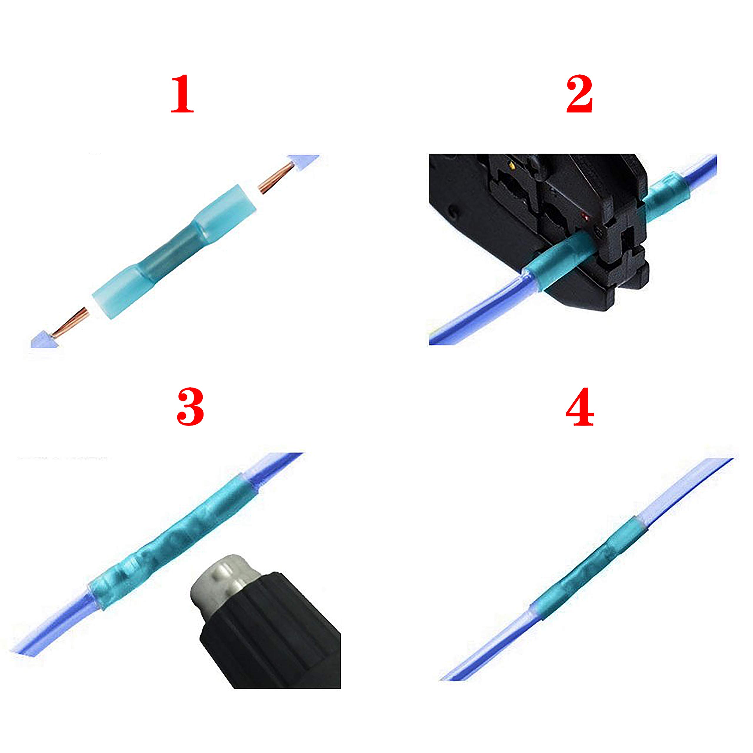 Produktbild von Lötverbinder Ip 67 NEWFUN 400Pcs Lötverbinder Mit Schrumpfschlauch,Wasserdichte Aderendhülsen Set