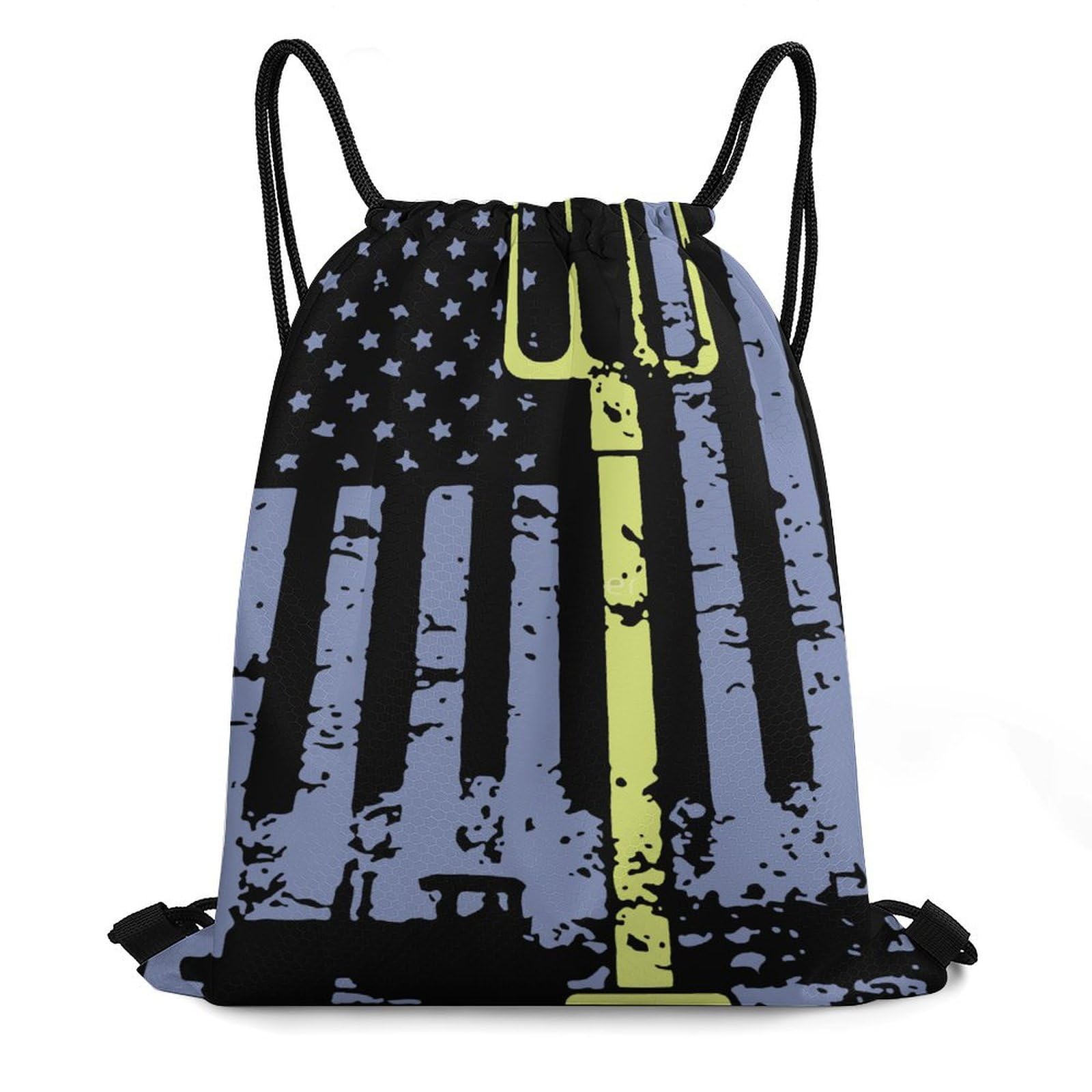 Farmer Flag Drawstring Backpack Durable Sport Gym Bags Daypack for Men Women 35 * 42cm