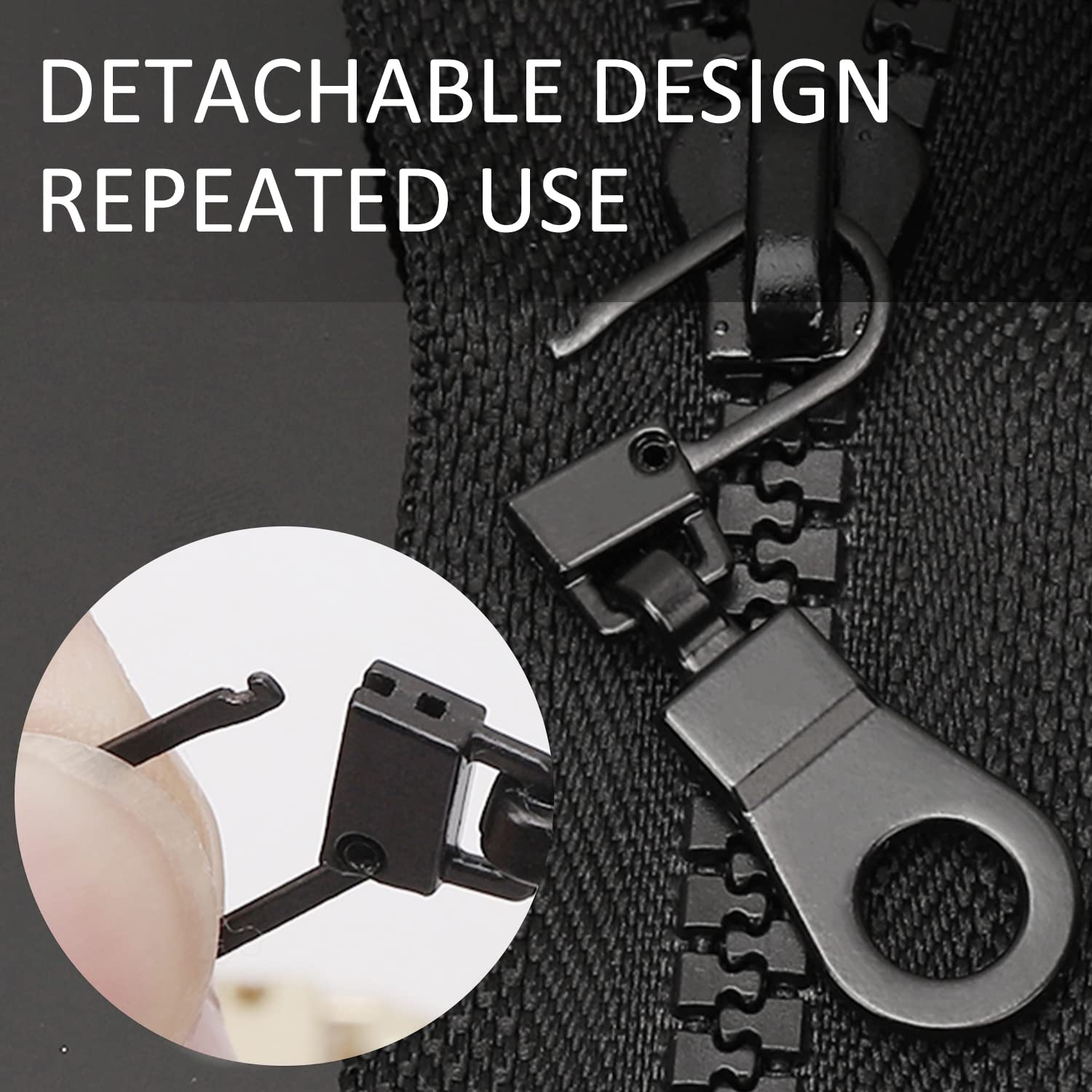 Zthluyc Metalen rits voor kleding, jassen, koffers, rugzakken, tenten, doe-het-zelf reparatie, 10 stuks, zwart en zilver Zthluyc Metalen rits voor kleding, jassen, koffers, rugzakken, tenten, doe-het-zelf reparatie, 10 stuks, zwart en zilver