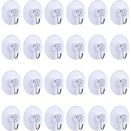 Mudder 45 mm Wall Hooks: Utilize Suction Cup Hooks for Windows