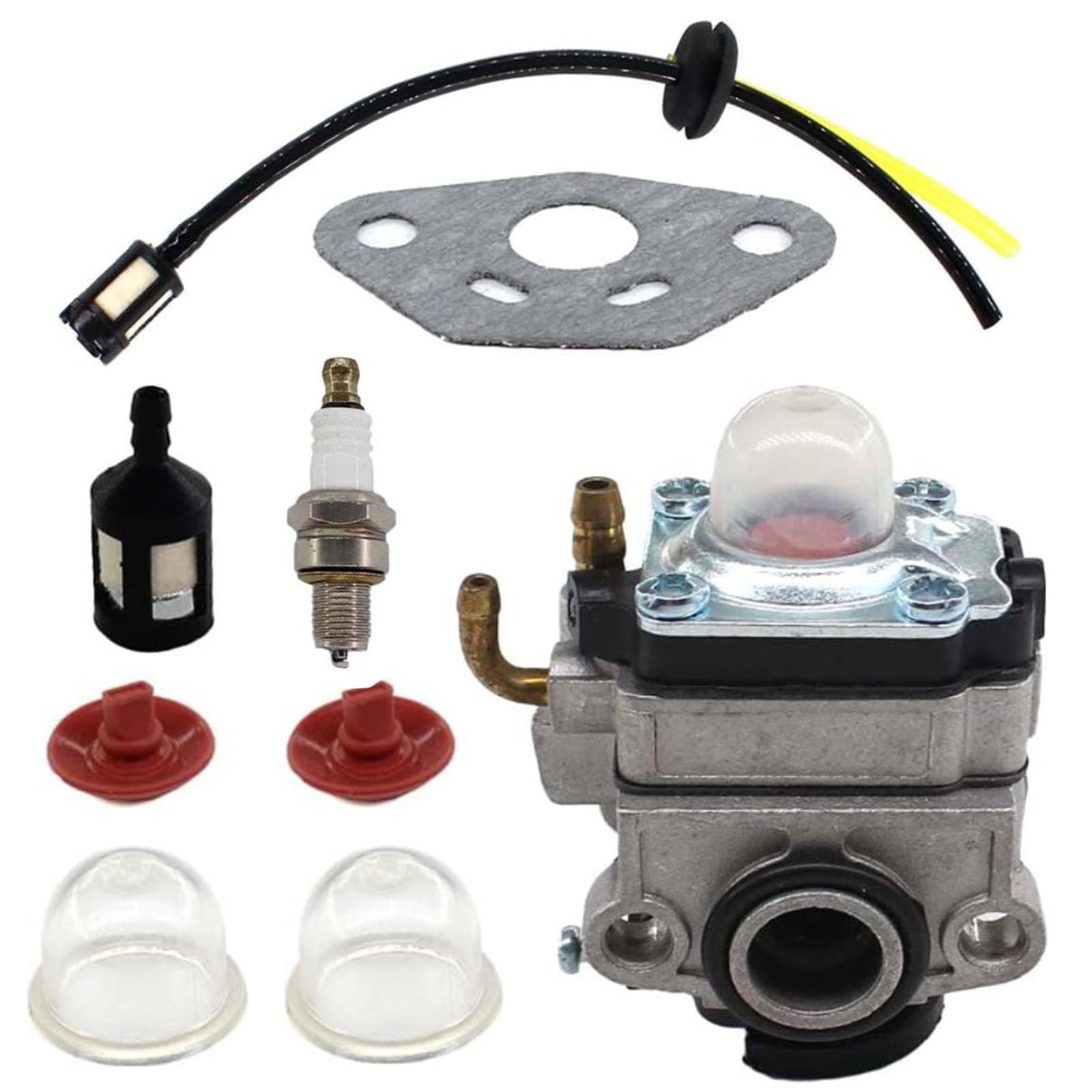 Compatible avec carburateur pour Shindaiwa T230 T230X Ryobi 650R 825R 875R 890 890R 825RA Troy-Bilt TB144 TB575SS TB525CS TB514CS TBE515 Bougie d'allumage