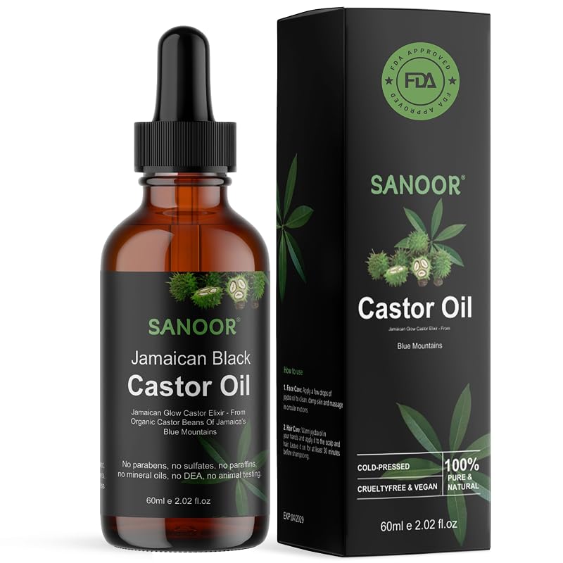 SANOOR Óleo de Rícino Preto Jamaicano Prensado a Frio 60 mL