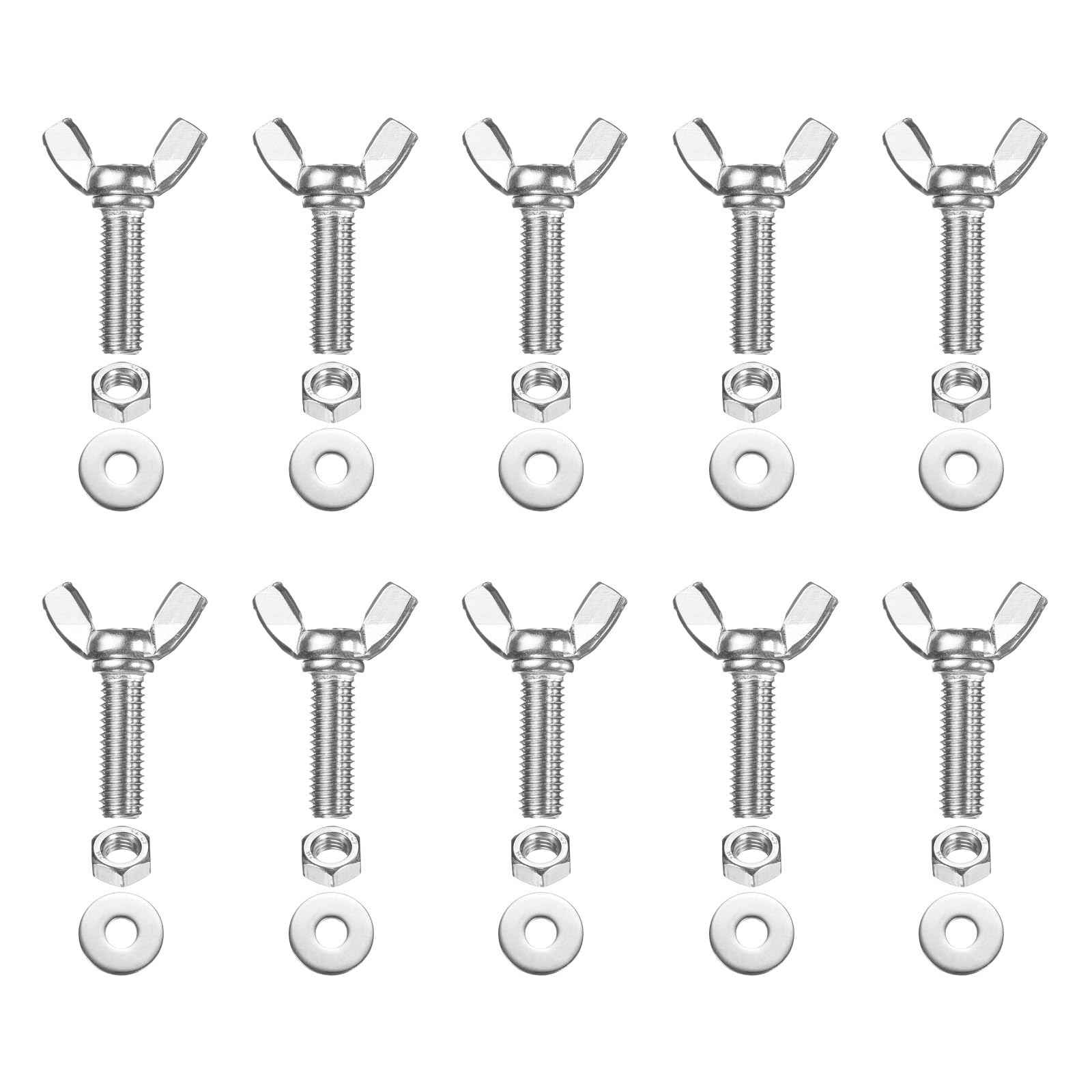 PATIKIL M8-1.25 x 25 mm Wing Butterfly Screw
