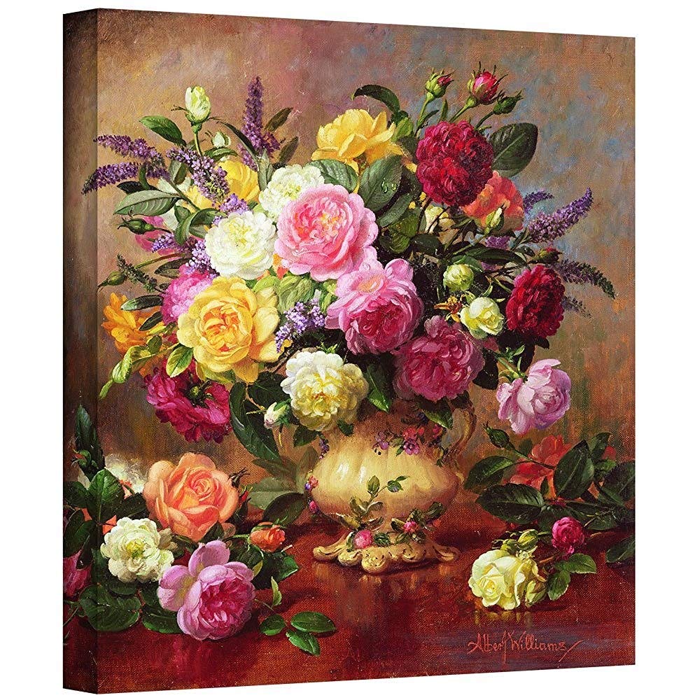 Amazon.com: Art Wall williams-b-007-36x36-w Albert Williams 'Roses