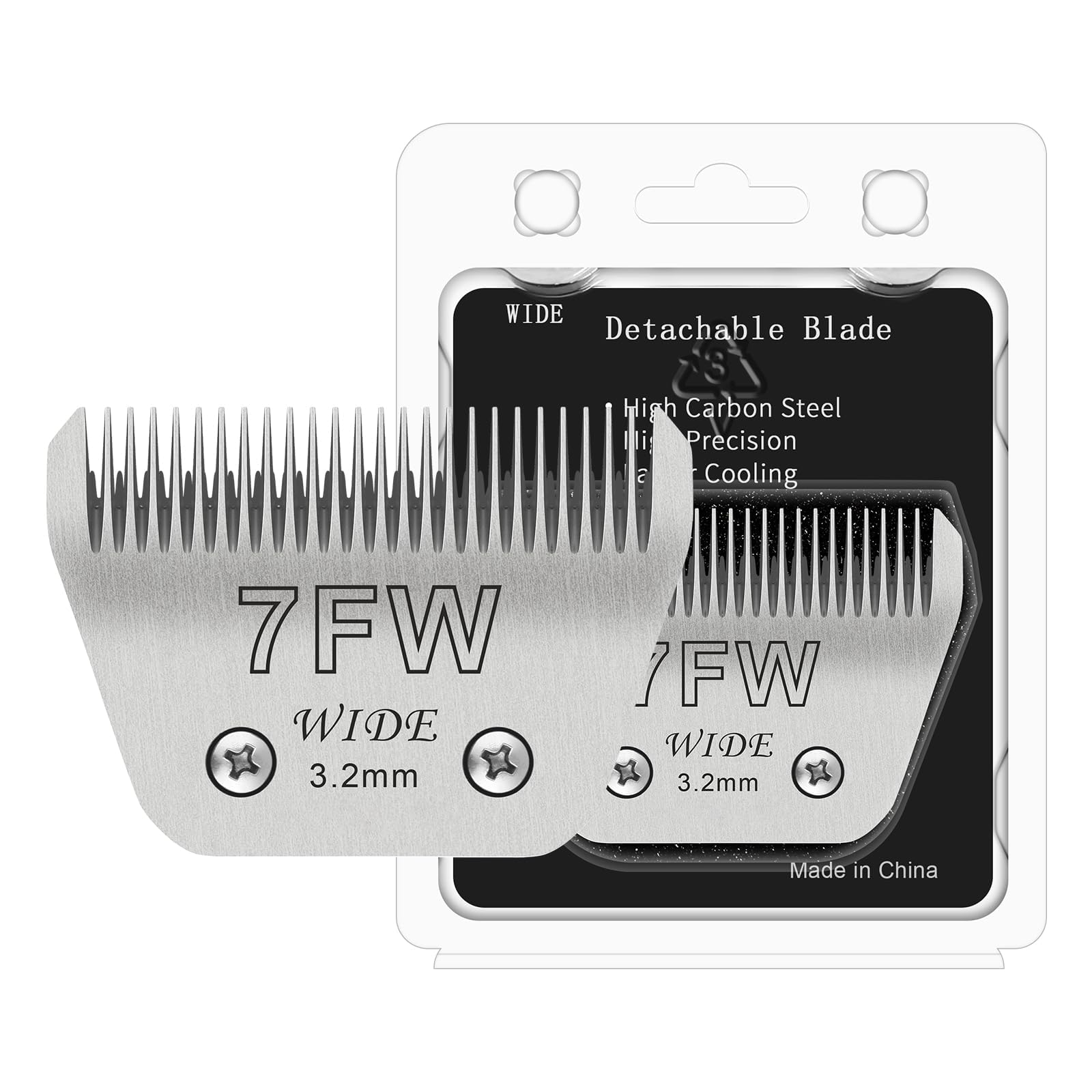 Lame large #7FW pour chien compatible avec les tondeuses Andis, Oster A5, Wahl km10, lame large de toilettage, lame de type A5, pour chien, chat, cheval