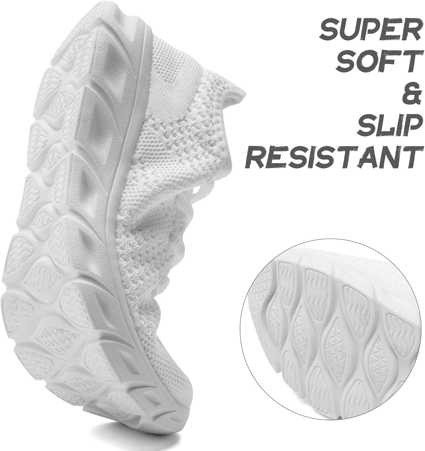 Running Shoes for Men Women Slip on Unisex Walking Tennis Non-Slip Work Shoes Lightweight Breathable Athletic Workout Gym Sneakers Casual Fashion Sneakers - Image 6