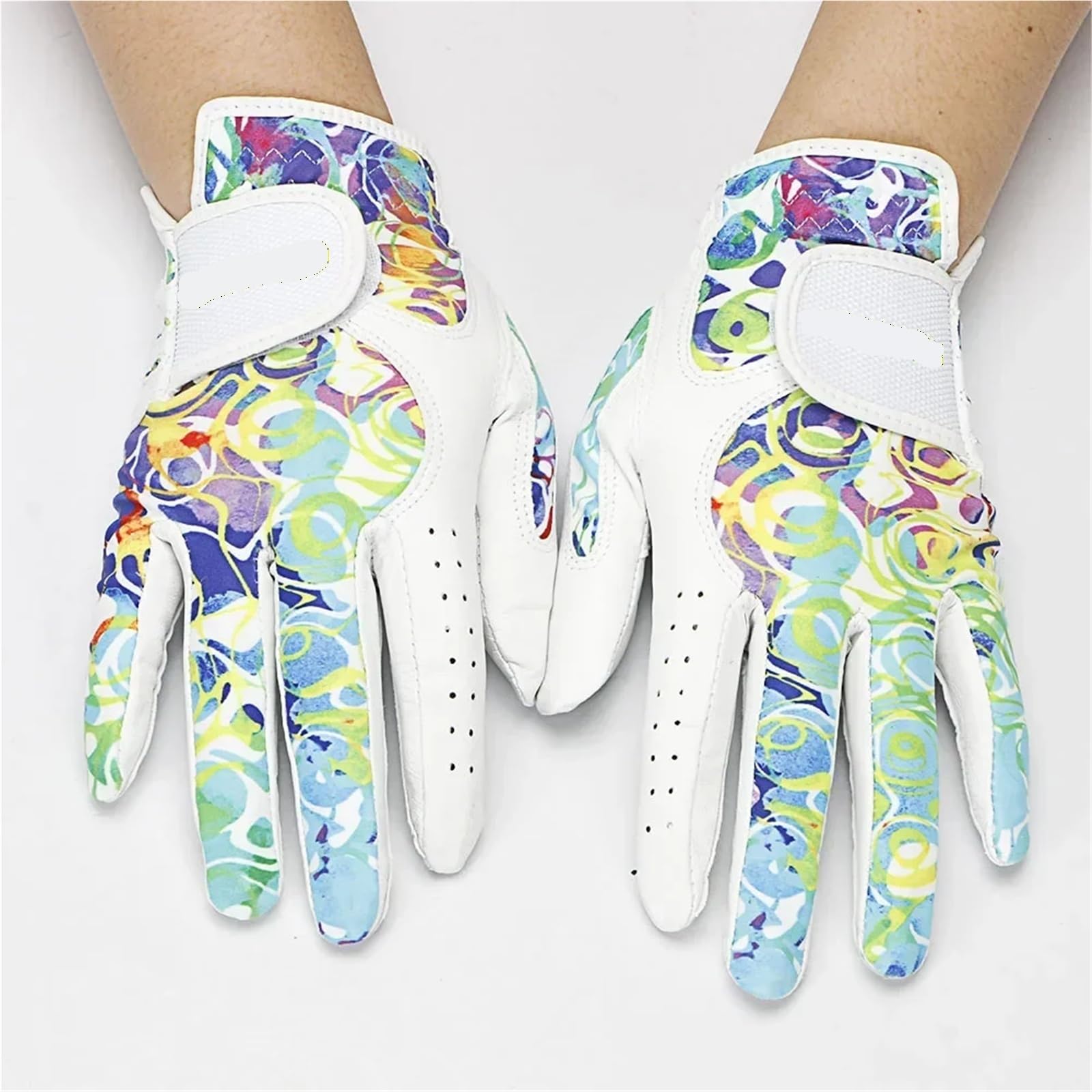1 par de Guantes de Golf for Mujer, Mano Izquierda y Derecha, Guantes Antideslizantes de Piel de Oveja Suaves y Transpirables for Mujer