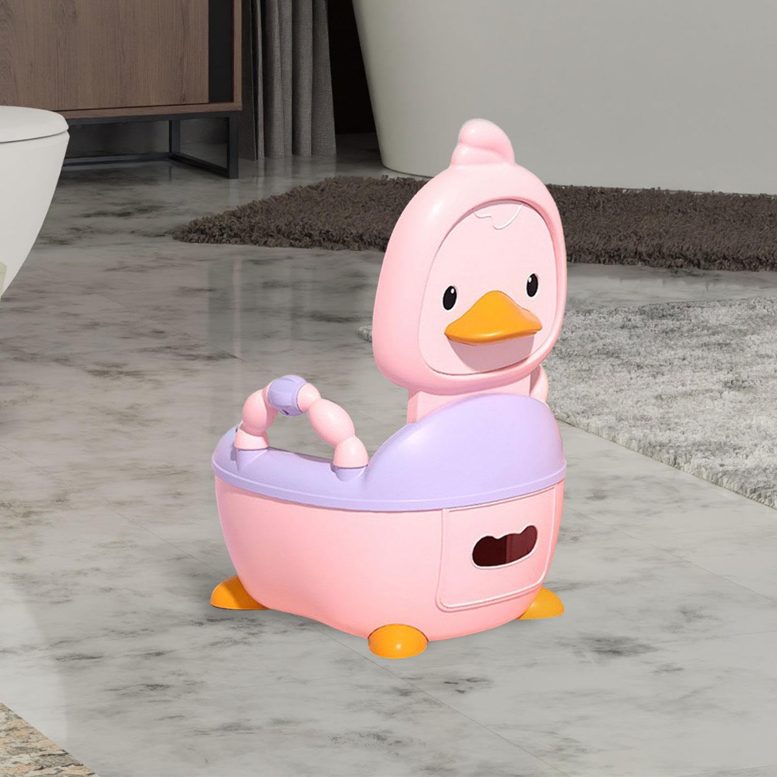 Seggiolino per Vasino per Bambini Piccoli, Design Portatile E Igienico, ROSA