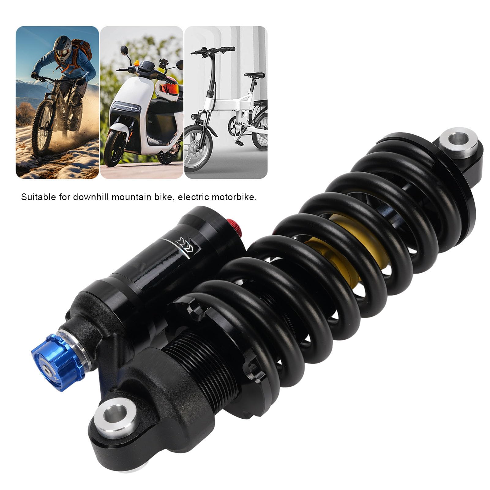 CHICIRIS Ammortizzatore Posteriore per Mountain Bike, Ammortizzatore Posteriore per Mountain Bike da Discesa, Molla Idraulica per Moto Elettrica (230 mm)