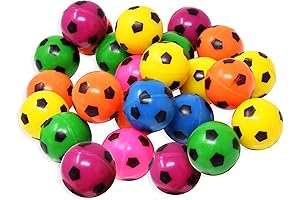 25-Piece 27mm Soccer-Themed Bouncy Balls