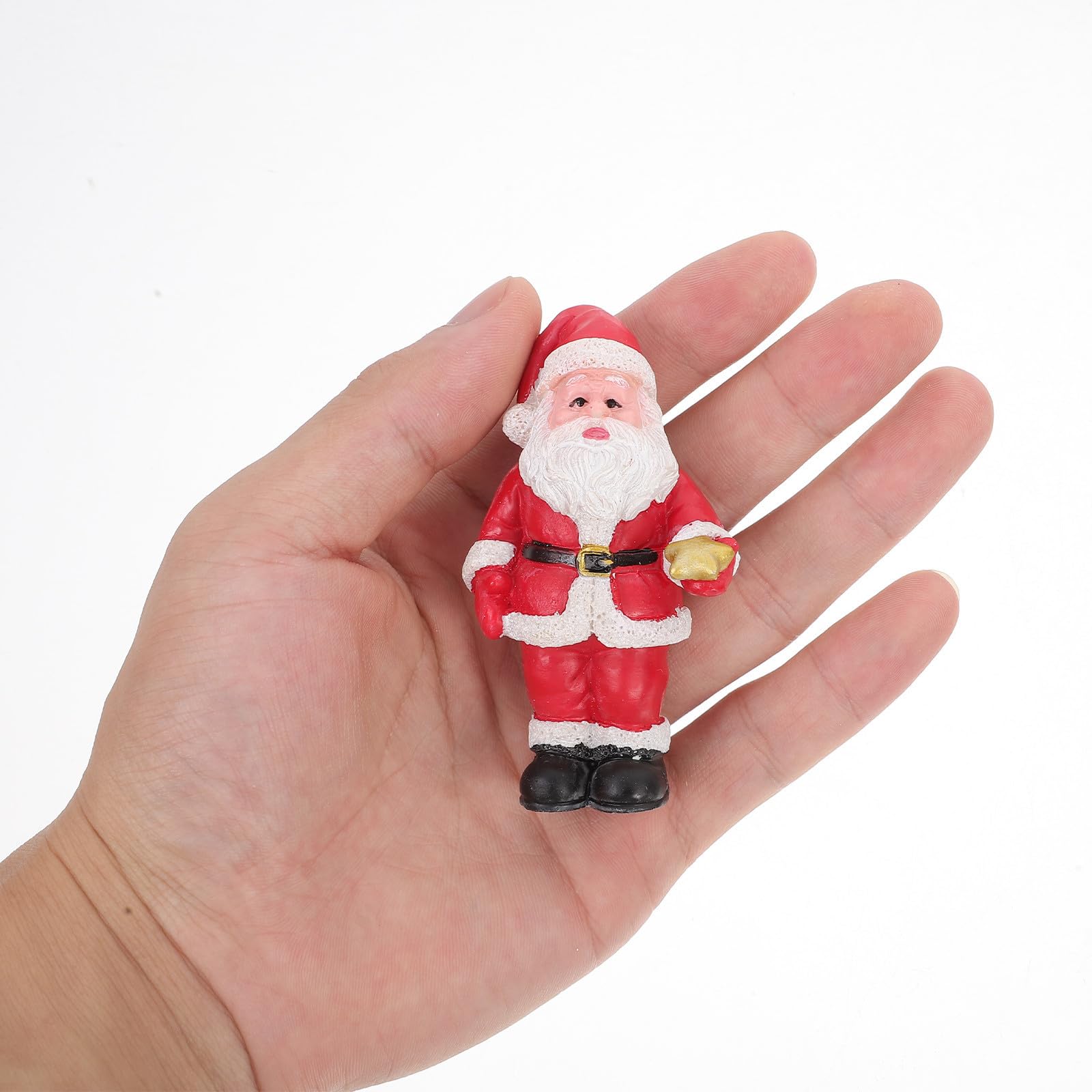 Toyvian 5 Sets Miniaturmodell Weihnachtsmann aus Kunstharz für Küche und