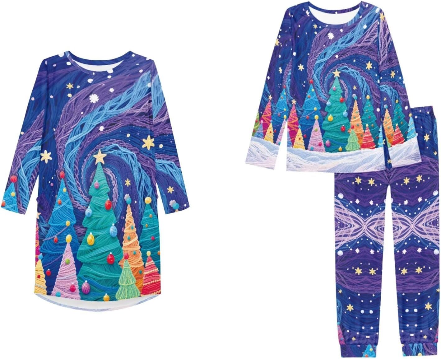 YEXIATODO Christmas Pajamas for Family Set Family Lounge Set Xmas Pajamas Matching Sets Soft Nightwear Sleepwear Sets