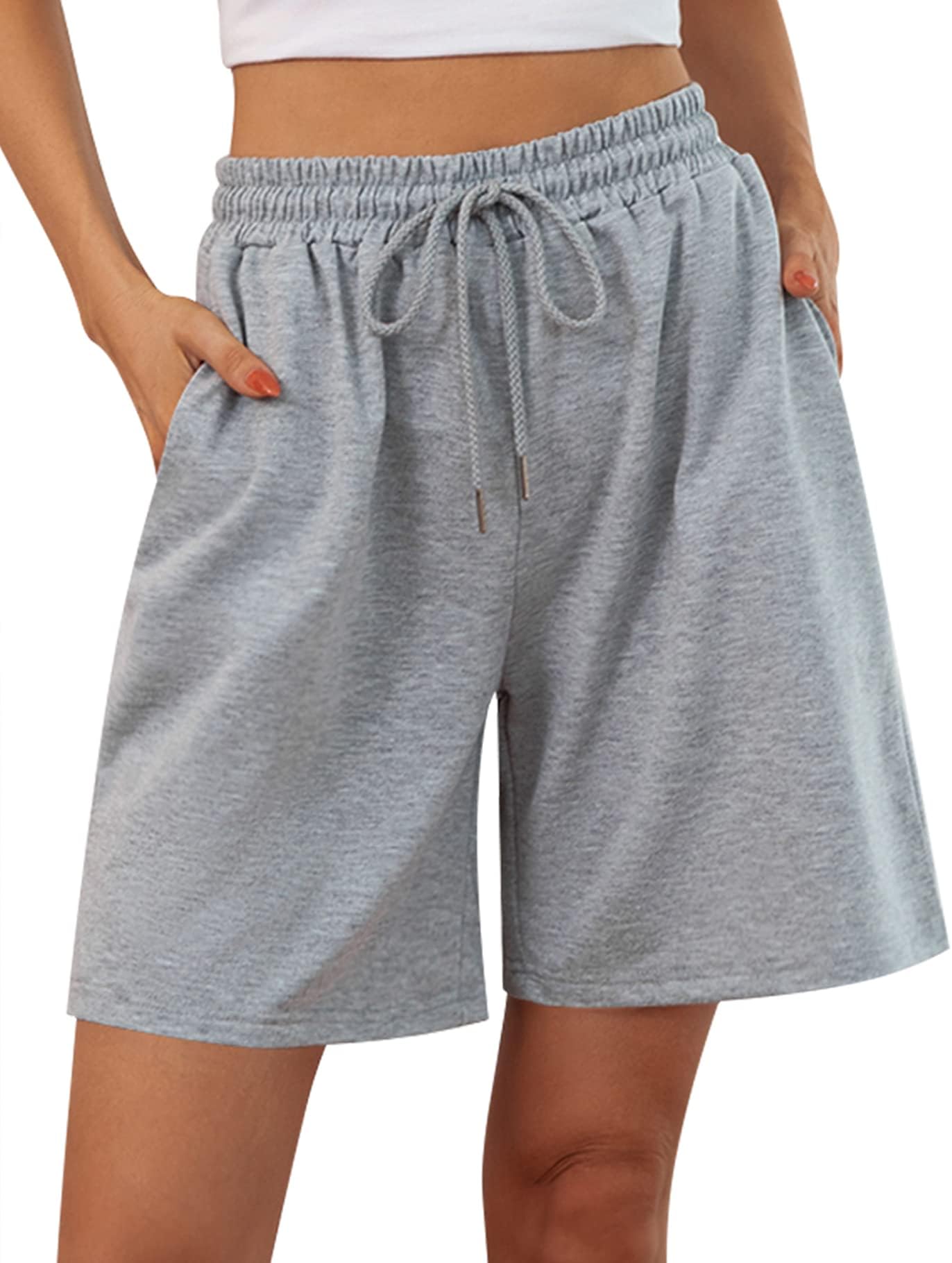 Shorts Women's Sports Shorts Short Sports Shorts Jogging Bottoms Summer with Pockets Sports Shorts High Waist Training Trousers Short Short High Waist Elastic Waistband for Fitness Running Gym