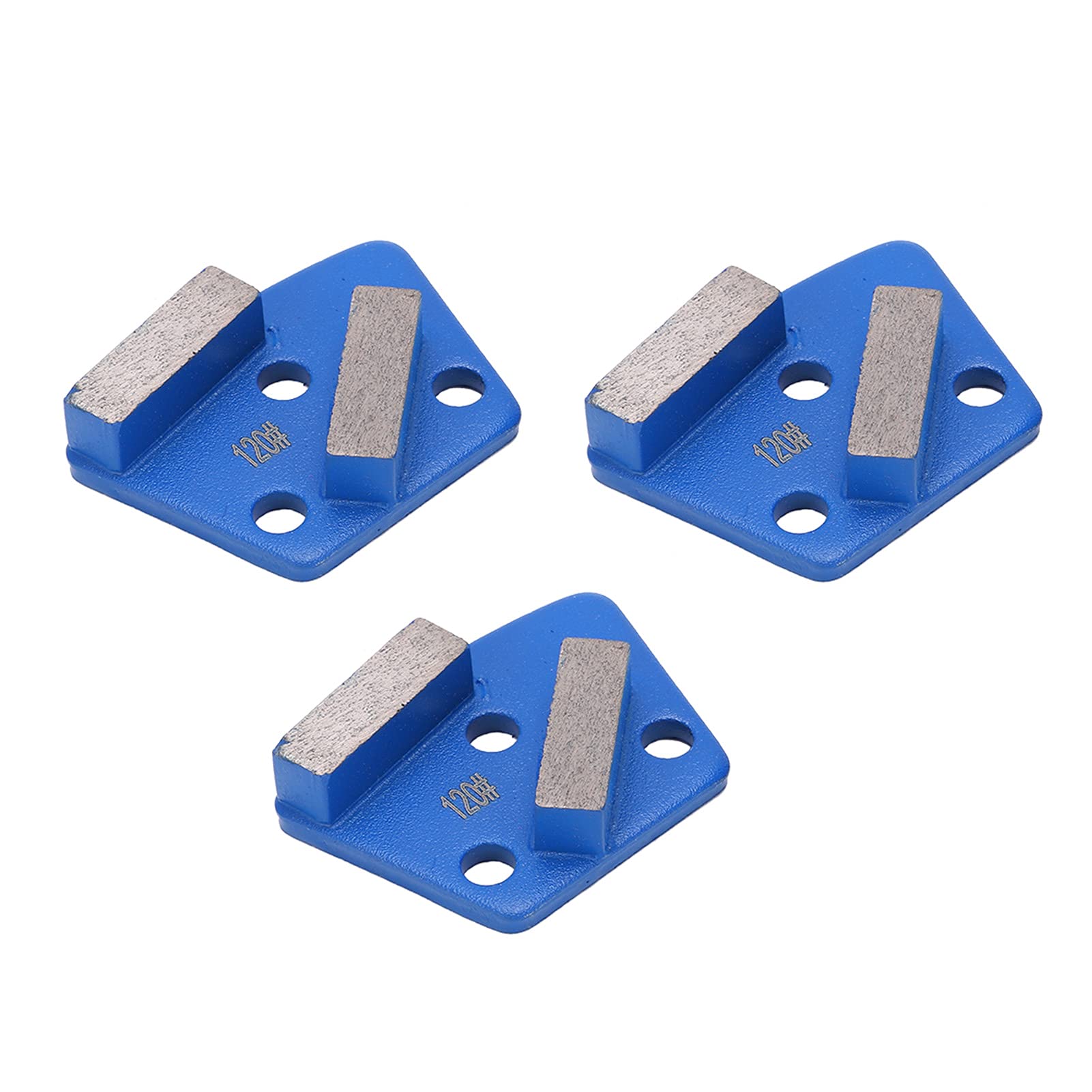 Chaussures de Meulage Diamant Trapézoïdales 2 Dents 120# Bleu 3 Pièces