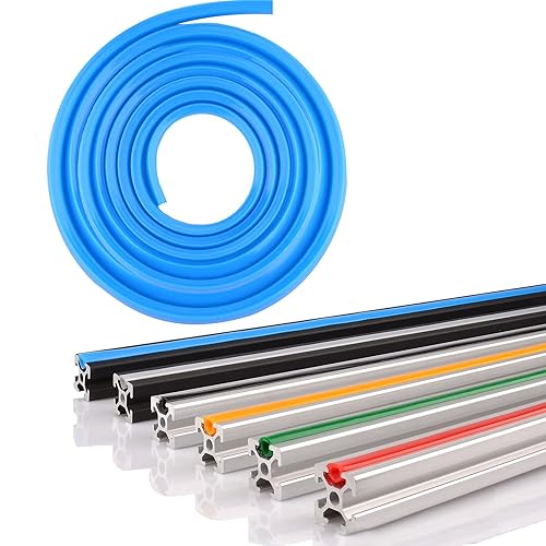 Sello plano de aluminio de 0.236 in, sello plano de 19.7 ft para sello plano de perfil de aluminio 2020, 2040, 2080, accesorios de impresora 3D (M6,