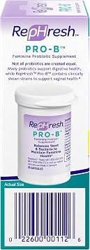 Rephresh Pro-B Probiotic Supplement for Women, 30 Oral Capsules & vH Essentials Probiotics with Prebiotics and Cranberry Feminine Health Supplement - 60 Capsules