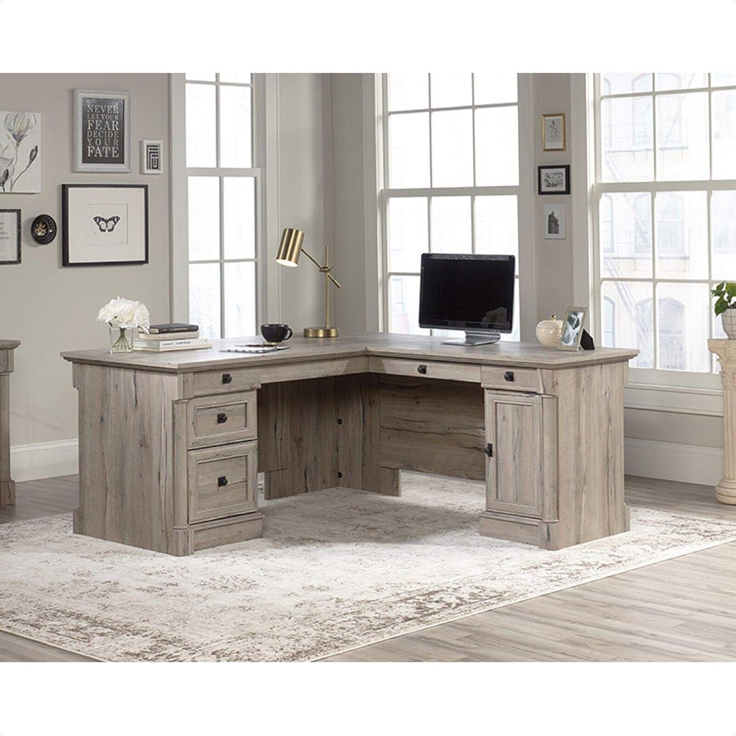 Lanagan Reversible LShape Desk Home & Kitchen