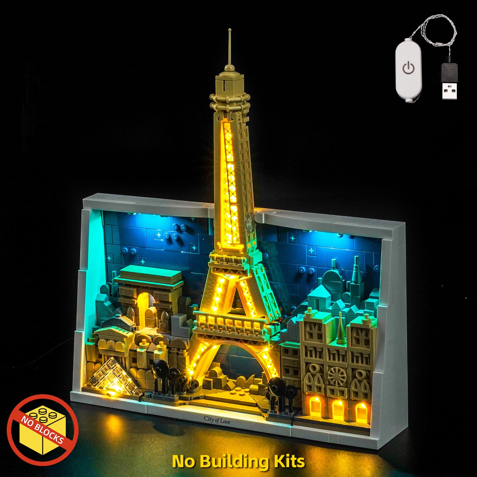 Light Kit Compatible with Lego 21064 Paris, City of Love (No Model), Decoration Lighting Set Compatible with Lego Paris - Image 3