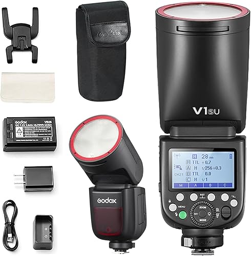 Miniatura 8 de Flash GODOX V1-C Versión USA para Canon, Flash Speedlight V1-CU con 2.4G Inalámbrico TTL, Batería Recargable, Sincronización de Alta Velocidad