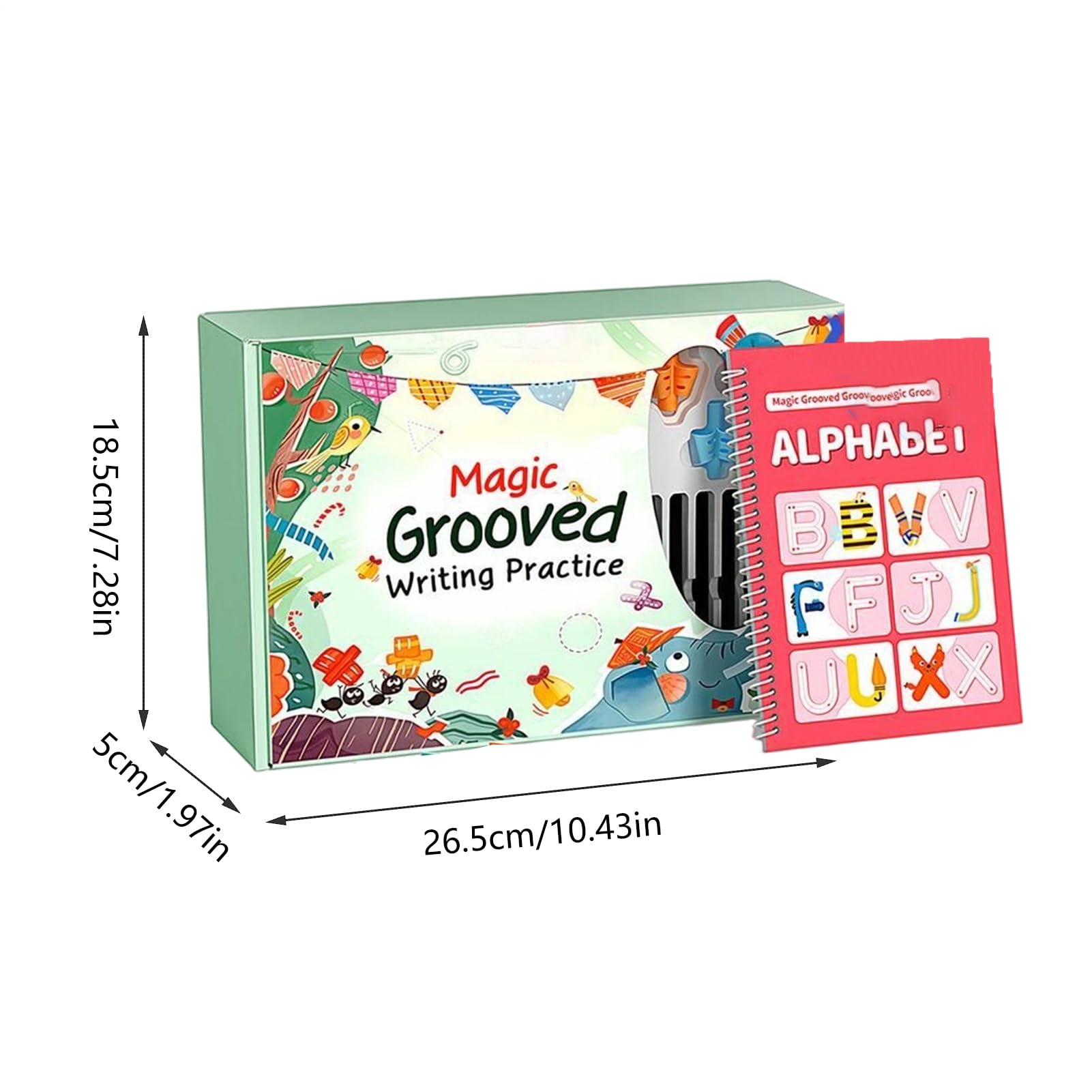 Quaderno Di Calligrafia Quaderno Riutilizzabile Con Scanalature | Quaderno Di Pratica Di Scrittura Per Bambini Con Impugnature Per Bambini In Età Prescolare, Asilo E Infanzia