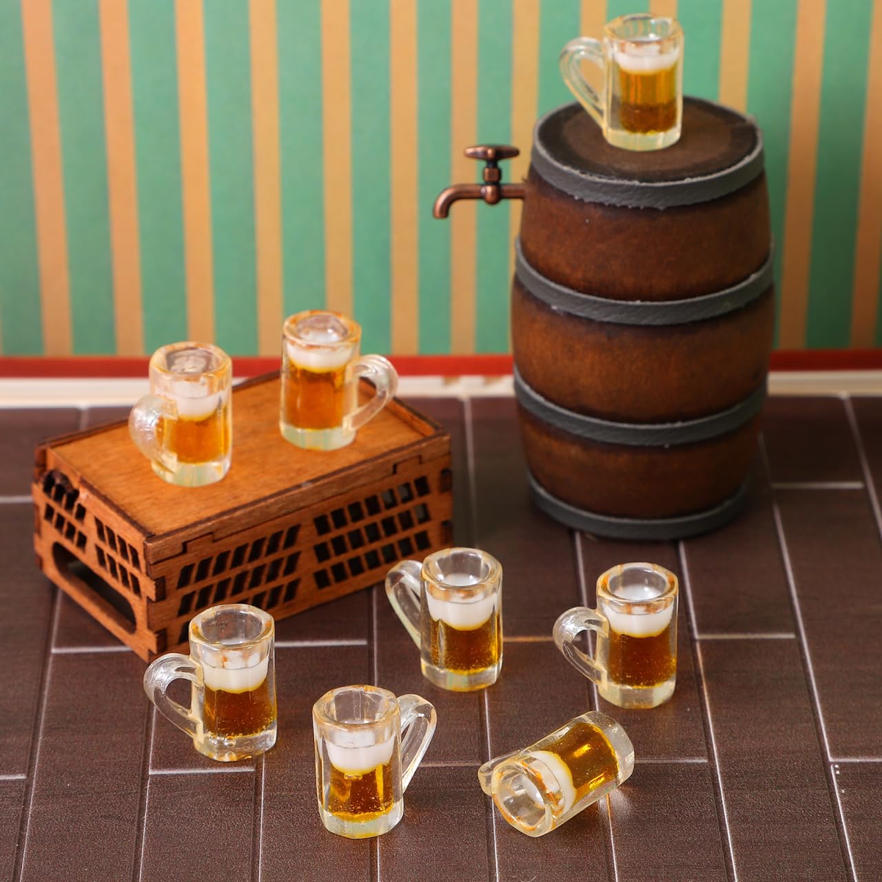 Toddmomy Accessoires pour la maison - 100 pièces - Mini tasse à shot - Modèle de collection - Accessoire miniature - Micro tasses à bière pour décoration de petite maison - Verres en plastique -