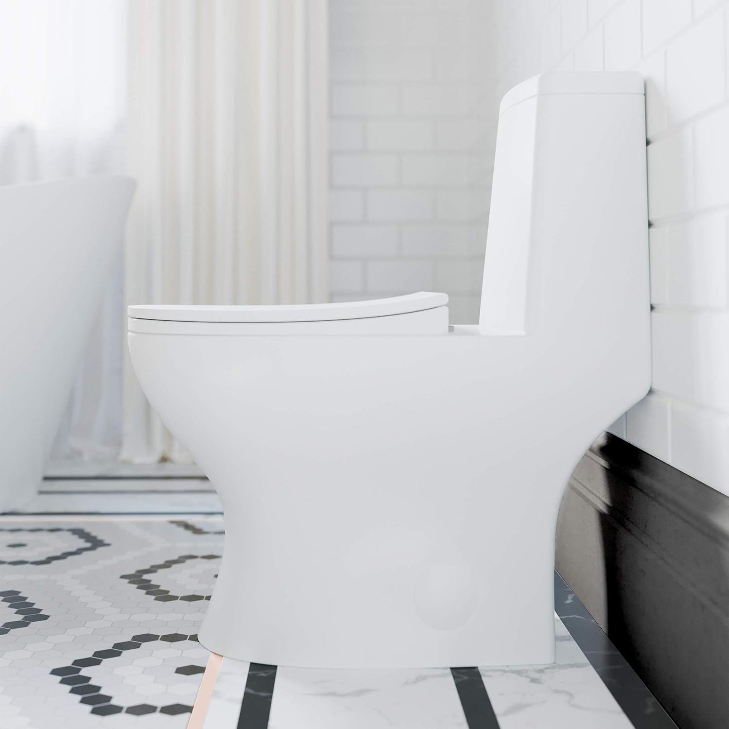 Swiss Madison Well Made Forever SM-1T127, Ivy One Piece Toilet, 10" Rough-in , White - - 
