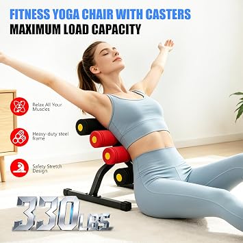 Mini Inversion Table Foldable Exercise Equipment for Home Gym Back Extension & Ab Workouts with Resistance Bands Lower Back Trainer