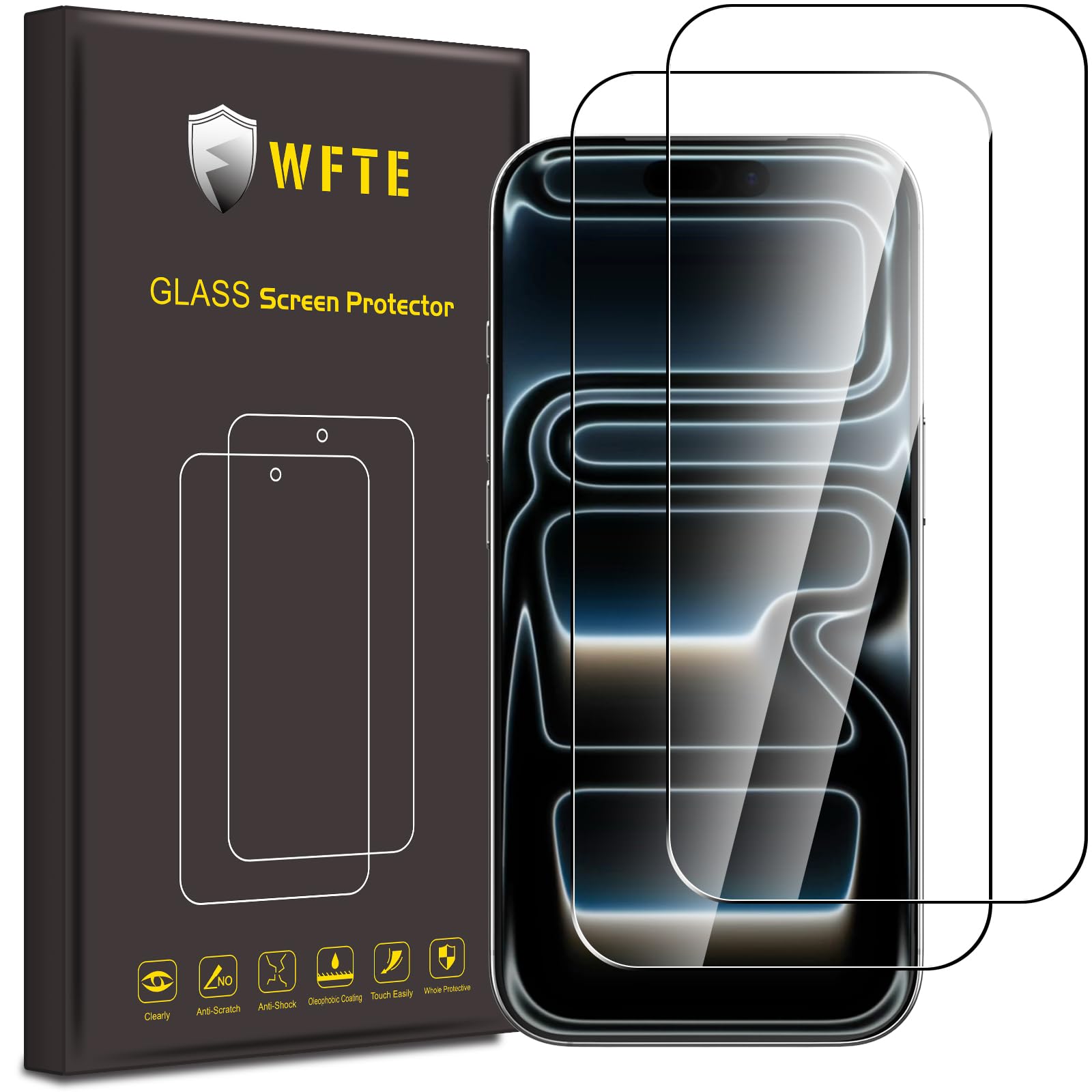 Generico Vetro Temperato per iPhone 16 Pro (6,3), 3 PEZZI pack Pellicola Prottetiva, Ultra hd Trasparente, Ultra Resistente Senza Bolle, Durezza 9H, Anti Graffio, 0,33mm, Anti-Impronte