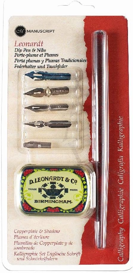 Manuscript Leonardt Copperplate & Shadow Dip Pen & Nib Set