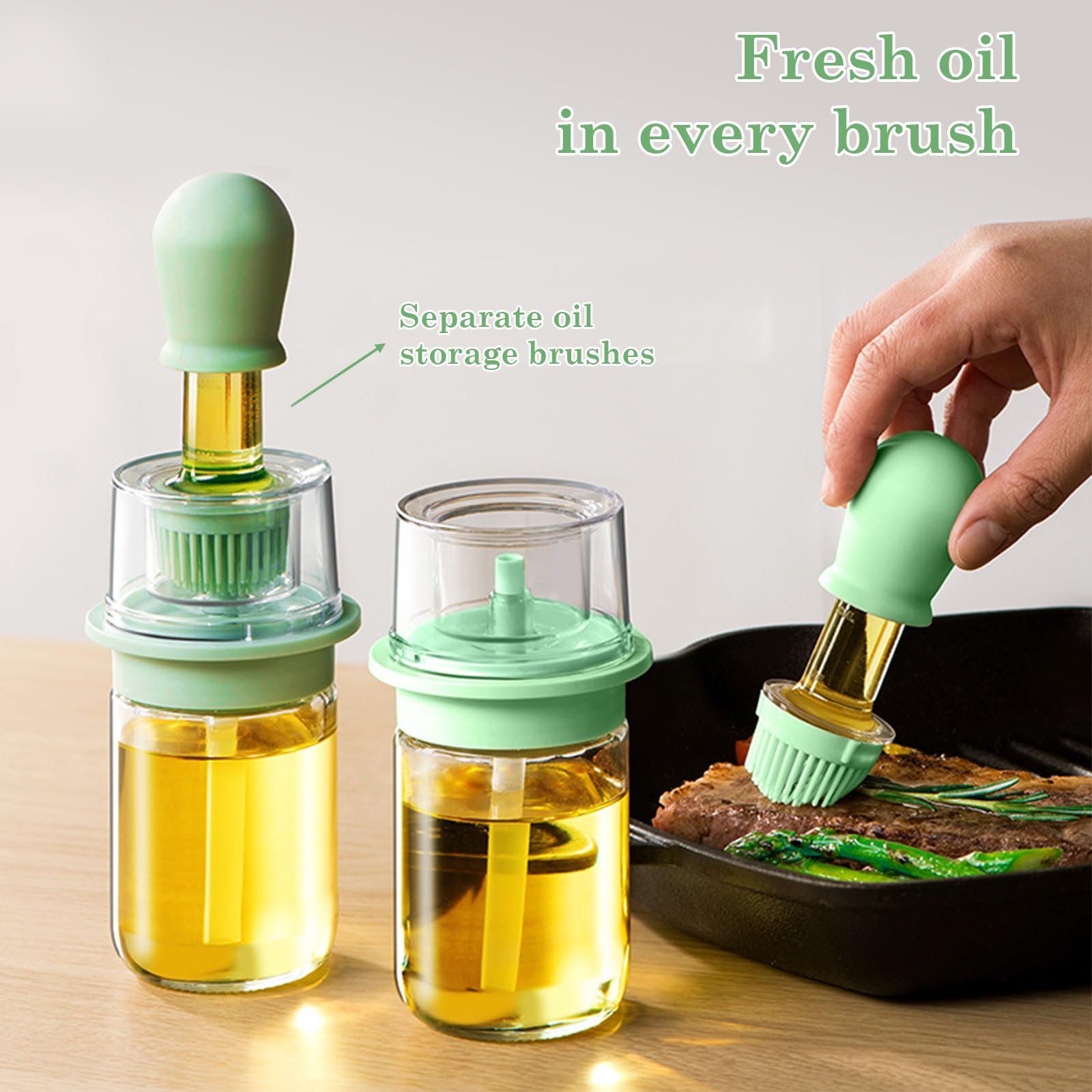 Dedang Bouteille Huile Olive, Distributeur D'huile d'olive, Flacons en Verre Et Bec Verseur pour