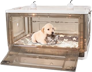 Puppy Incubator - Puppy Incubator with Heating,Incubator for Newborn Puppies and Kittens,Kitten Incubator,Incubator for Puppies with Puppy Bed Mat 85L