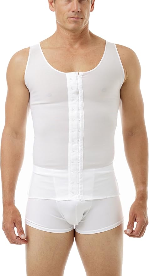 Underworks Mens Gynecomastia Pre-Surgical Post-Surgical Chest Binder Vest - Stage 1 Lipo Vest 990