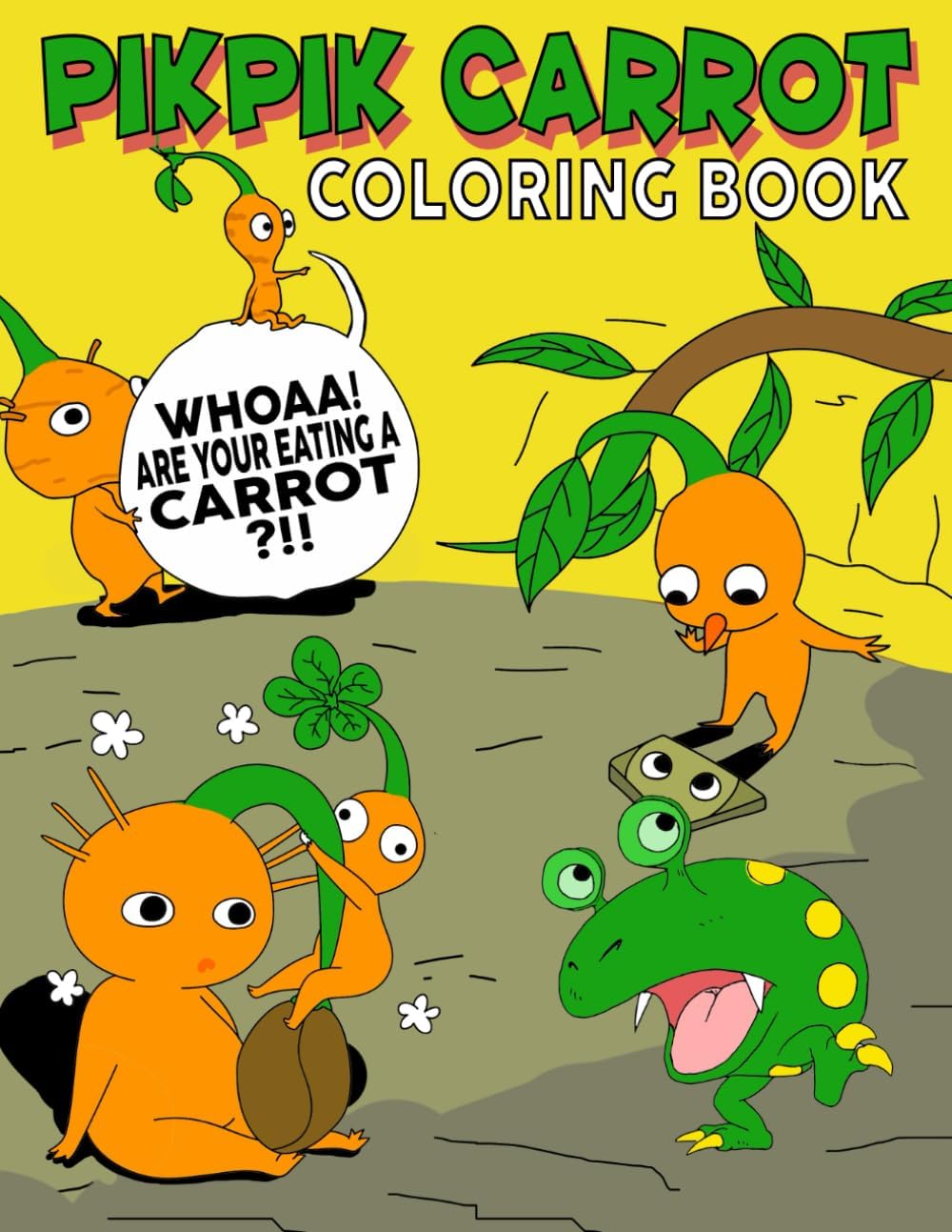 Pikpik Carrot Coloring Book: Great Gifts For Children, Kids, Boys, and Girls With 40+ High-Quality Designs
