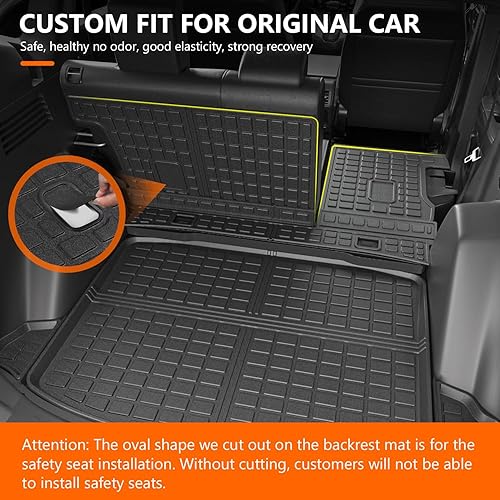 Miniatura 15 de powoq Fuel Floor Mat Compatible with 2017-2022 Honda CRV Trunk Mat Floor Liner TPE Cargo Mat Replacement for 2017-2022 Honda CRV Accessories