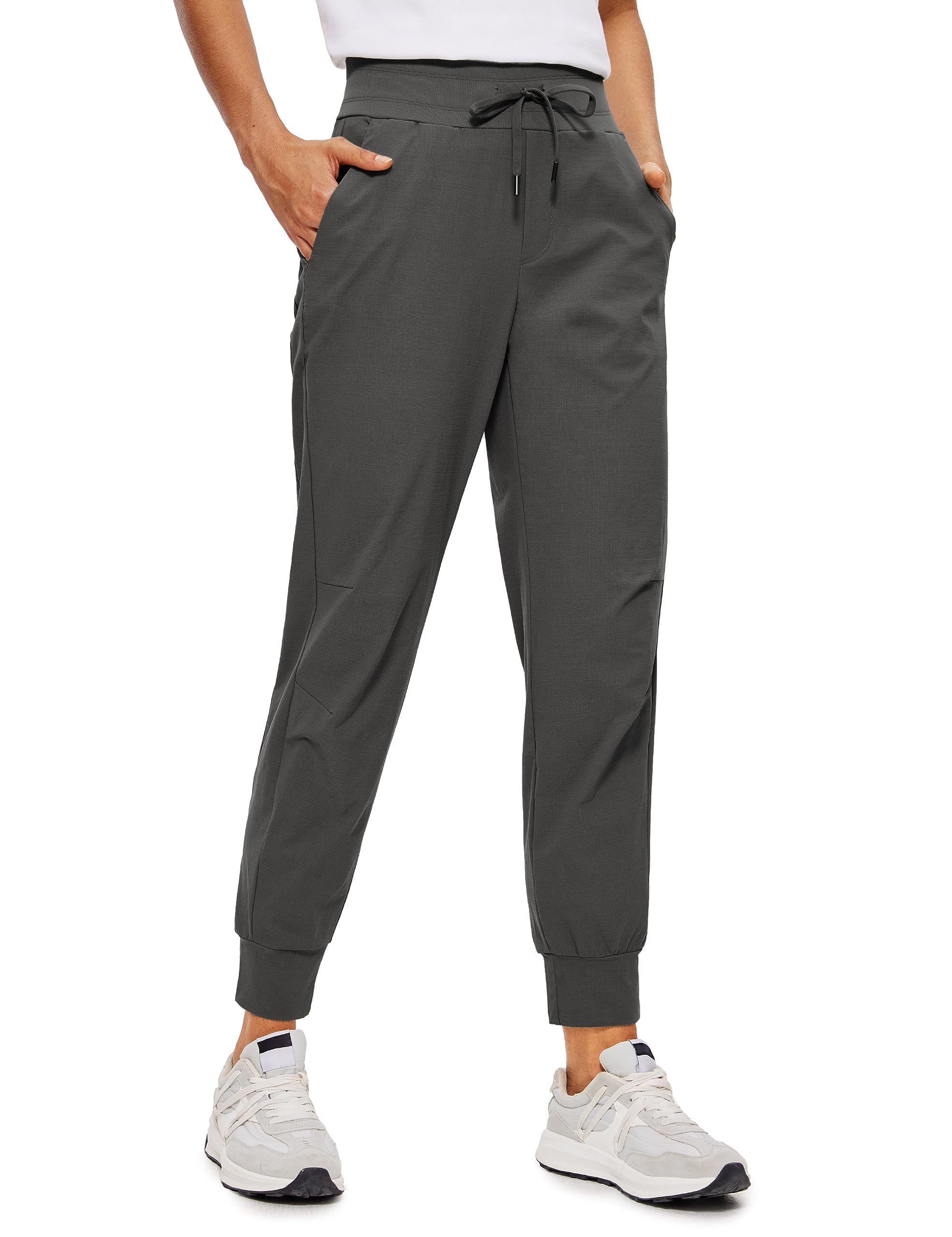 CRZ YOGAAthletic High Waisted Joggers for Women 27.5" - Lightweight Workout Travel Casual Outdoor Hiking Pants with Pockets