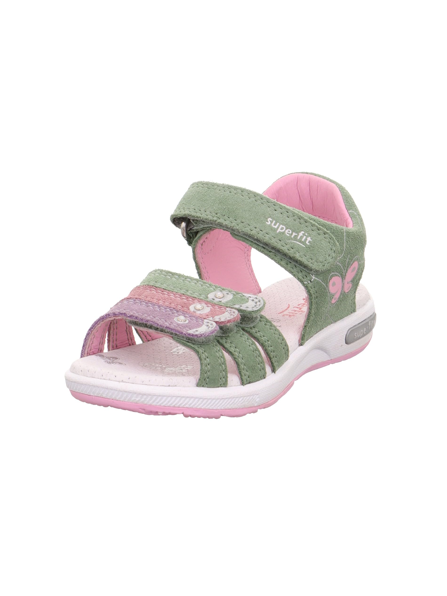Superfit Emily Sandal, Light Green Pink 7510, 11 UK Child