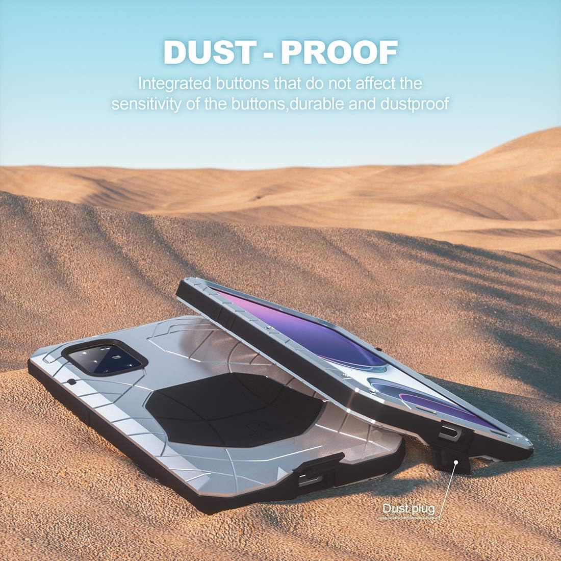 Lowest Price Feitenn Oneplus 8T Metal Case, Oneplus 8T Case Heavy Duty, Hard Cover Armor Military Bumper Shockproof Defenderr Protective Rubber Men Gift Outdoor with Screen Protector for Oneplus 8T 2020 - Silver