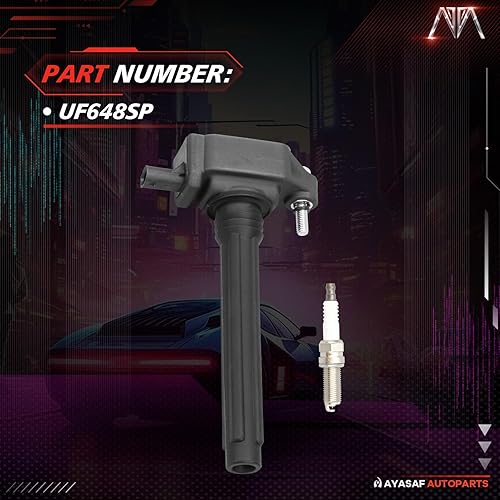 Miniatura 3 de Kit de bujía iridio y bobina de encendido UF648, 6 pares compatibles para Dodge 11-15 Durango/11-19 Journey, para Avenger/Challenger, para Jeep