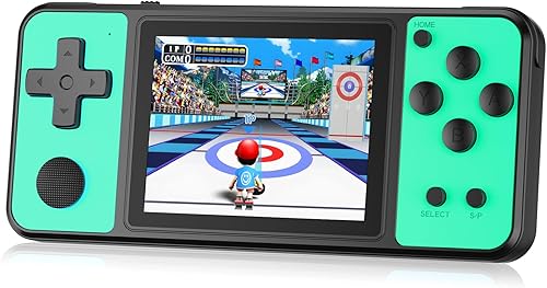 Vista 9 de Juegos de mano de 32 bits para niños, 139 juegos de video incorporados, pantalla IPS de 3.0", juguetes de viaje recargables para niños de 4 a 13 Azul