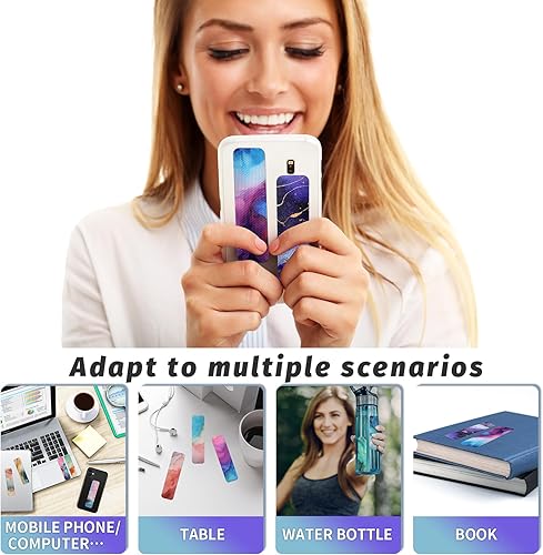 Miniatura 17 de 48 calcomanías sensoriales de ansiedad con caja de almacenamiento, tiras calmantes con 2 calcomanías texturizadas para adultos y adolescentes, tiras