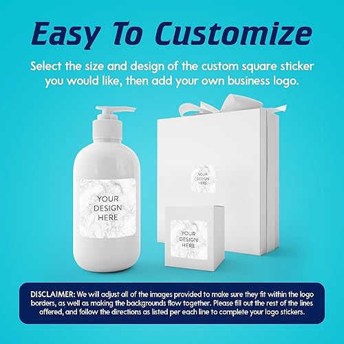 Vista 639 de DayStar Custom Signs & Design - 100 adhesivos de vinilo personalizables, con texto, imagen, diseño y logotipo; adhesivos para logotipo de embalaje