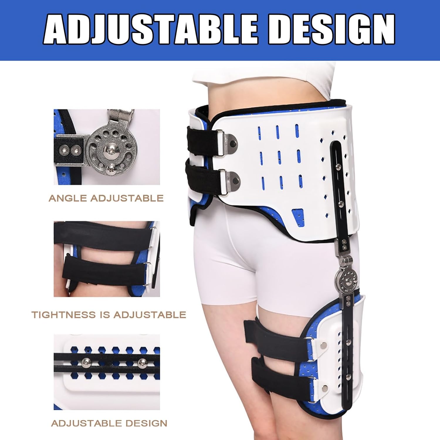 Hip brace Abduction Adjustable Joint Dislocation Orthosis Suitable brace for lower back Stabiliser Support Fixation Brace Groin Sciatica Universal for Patients with Hip Dysplasia and Skeletal(A,Right)