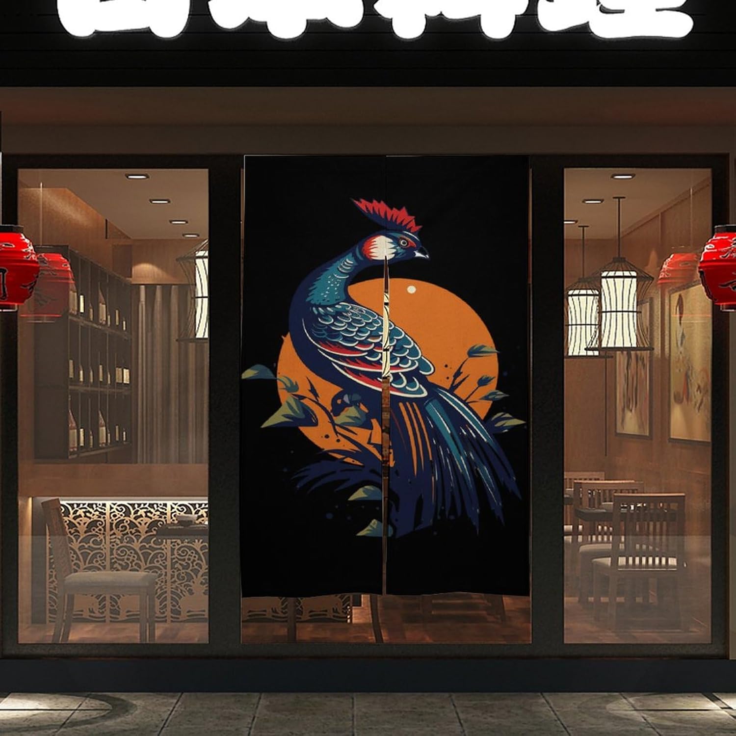 Animal Pheasant Door Curtain Blackout Door Cover Curtains Door Screen for Home Accessories