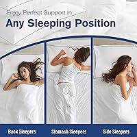 Vista 7 de Standard Size Bed Pillows for Sleeping 4 Pack,Luxury Hotel Pillows,Comfortable and Supportive,Machine Washable,Suitable for Stomach,Back and Side