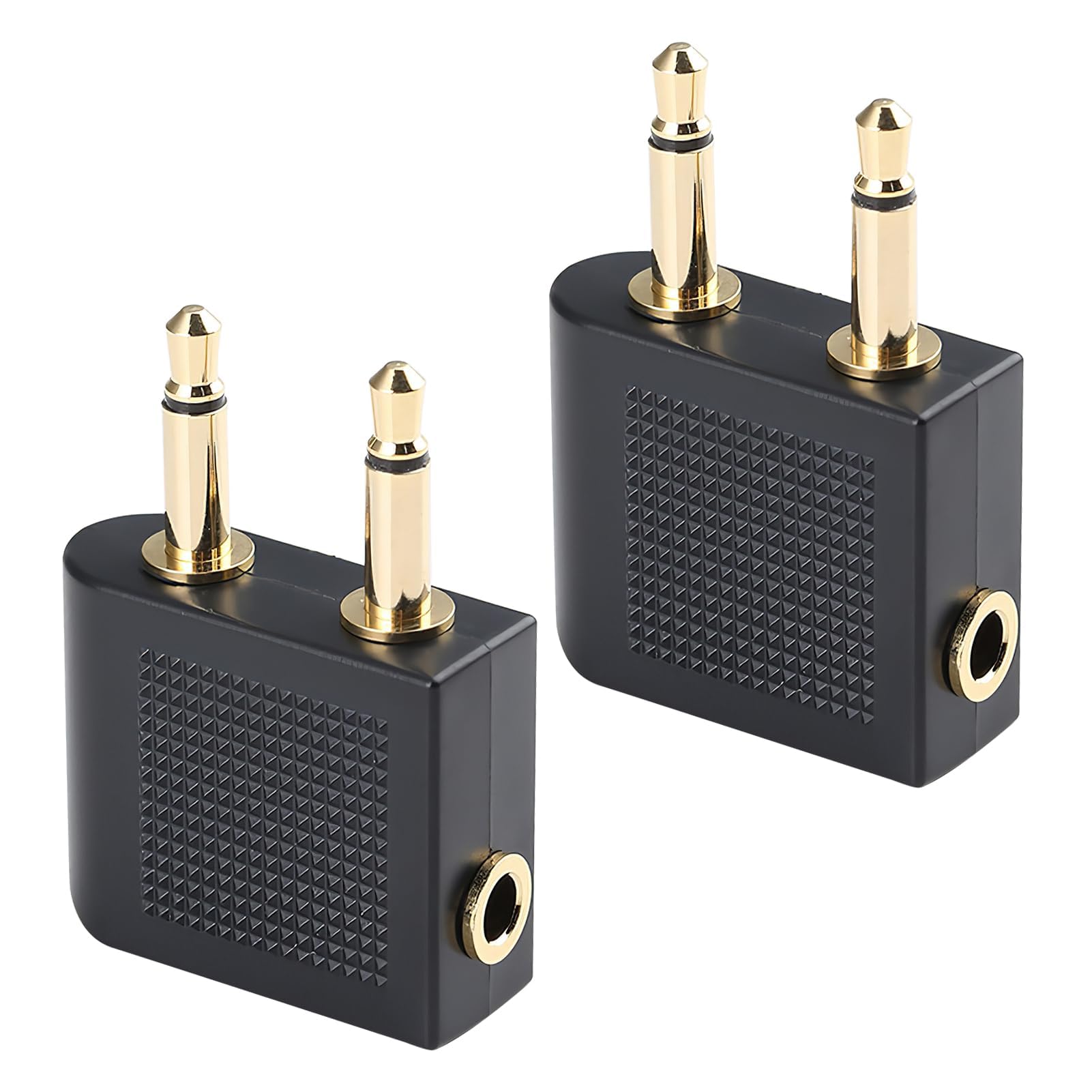 Adaptateur Jack 3,5mm Pour Avion - Double Prise Plaquée Or Pour Casque Personnel