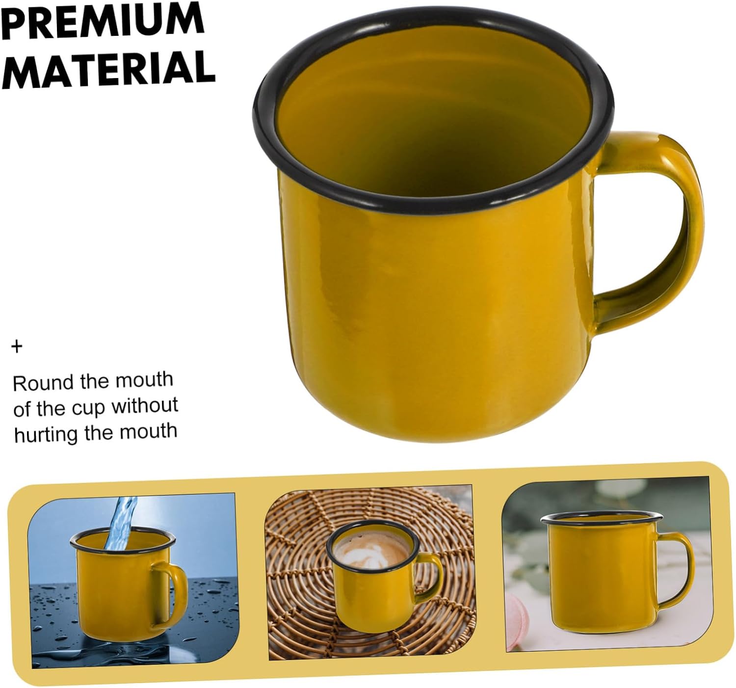 BESPORTBLE Enamel Camping Mug Small Vintage Iron Mugs Coffee Drinking Cup for Camping Fishing Picnics Outdoor Mountaineering Enthusiasts Use