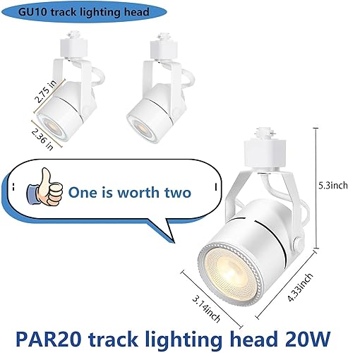 Miniatura 3 de Bravsekai Foco de techo GU10, 2 paquetes de focos de techo antirreflejos, bombilla GU10 de 10 W, foco de techo LED de 6000 K, luces de acento para