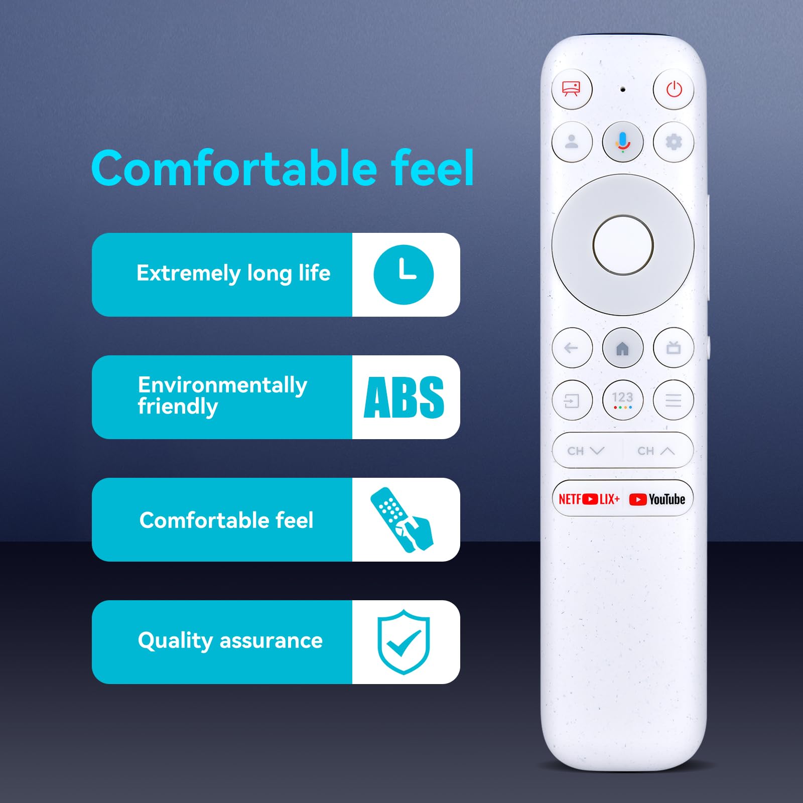 RC902N FER1 Télécommande vocale de rechange pour téléviseurs TCL NXTVISION
